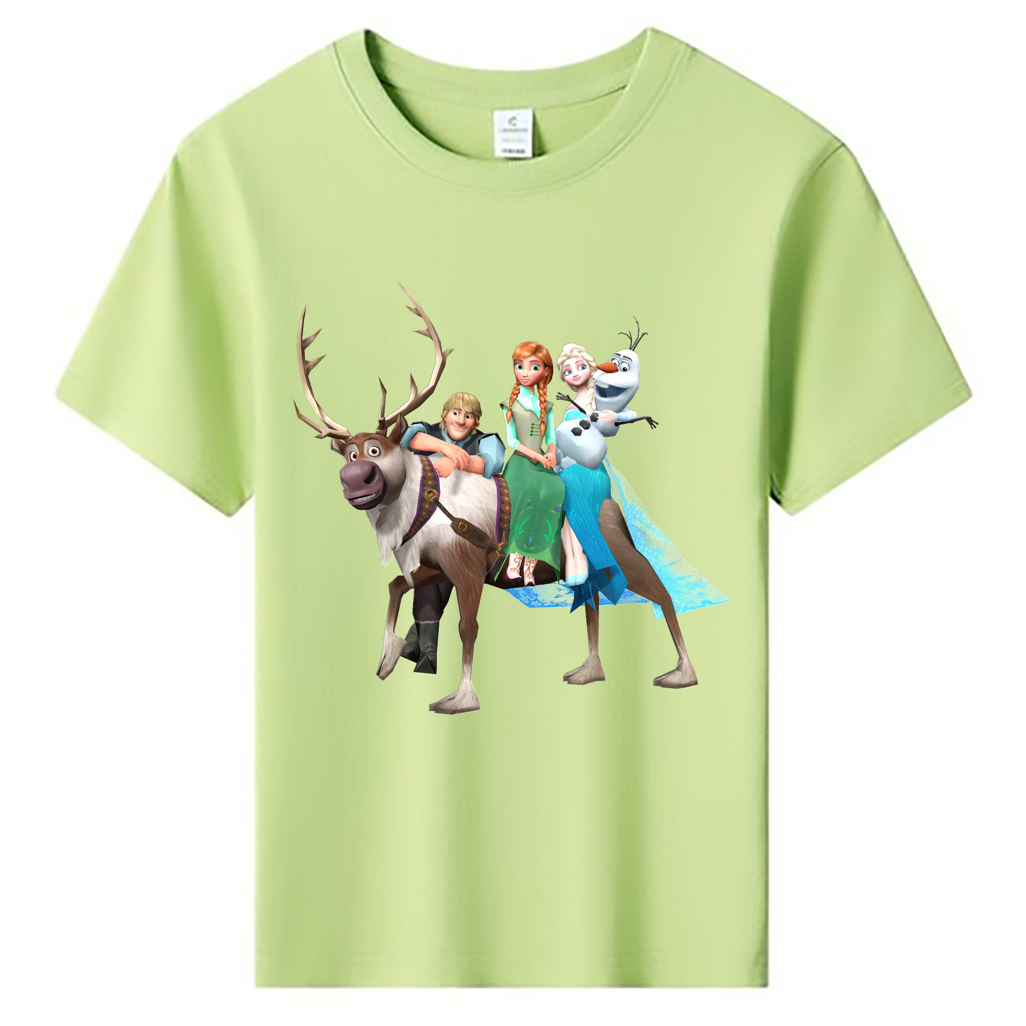 （画像用） アナと雪の女王 アンナ エルサ Frozen Anna Elsa 綿100％キッズTシャツ（フロントプリント）